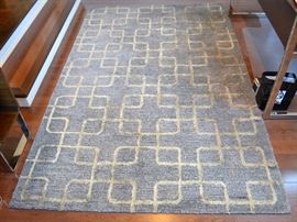 Geometric rug from Mitchell Gold, approx. 5' X 8'
