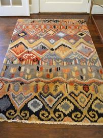 Kalaty hand knotted rug made from 100% handspun wool, approx. 4' X 6'