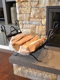 Wrought iron log rack