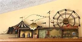 Metal wall or shelf art. This is a large piece.