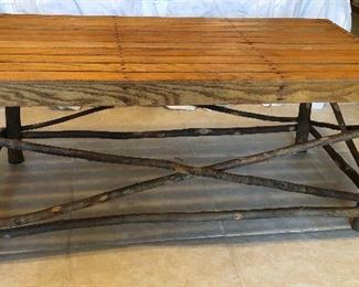 Twig coffee table, oak top