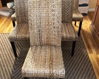 Six Rattan chairs plus two more than forgot to be in the picture....coming soon all eight!