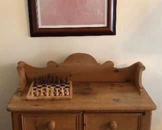 Signed and numbered Ozz Franca 373/3600 and nice pine chest