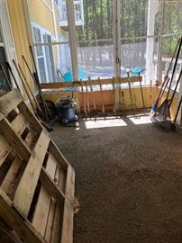 Lots for yard and hand tools! Perfect for digging in the dirt!