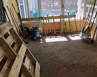 Lots for yard and hand tools! Perfect for digging in the dirt!