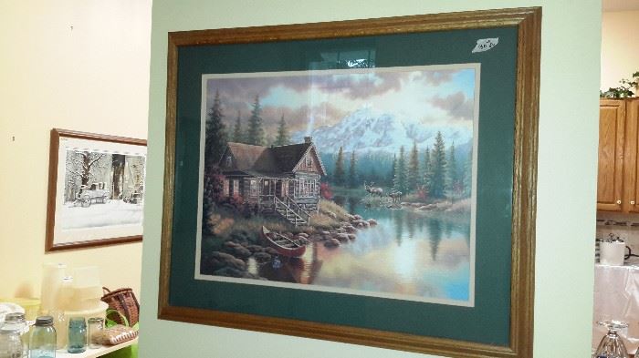 Cabin by the Lake Framed Picture  $30