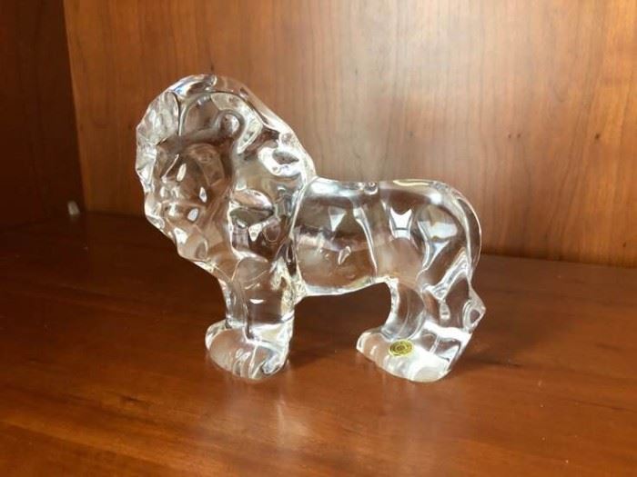 Lead Glass Lion Sculpture