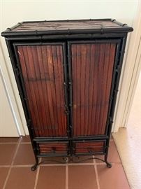 Bamboo / rattan 2-door cabinet