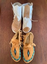 Two pairs of Taos moccasins size 8