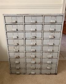 Industrial steel file 27-drawer cabinet 