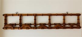 Antique faux bamboo antique hat/coat rack, France