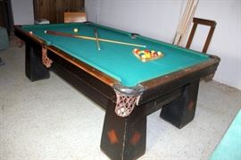 Brunswick Balke Collender Art Deco Pool Table