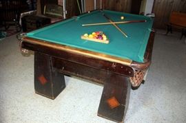 Brunswick Balke Collender Art Deco Pool Table