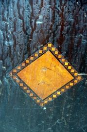 Brunswick Balke Collender Art Deco Pool Table Close Up of Leg Design / Inlay