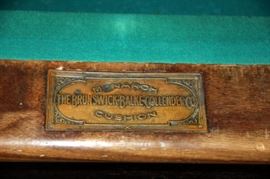 Brunswick Balke Collender Art Deco Pool Table