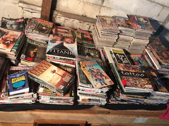 Horror and rare magazines not seen everyday. 