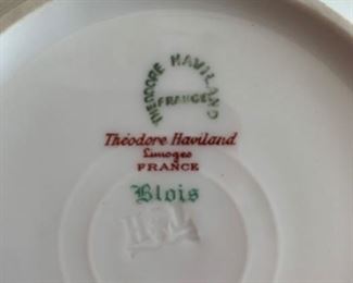 49. Antique Haviland Waffle Iron, Laddle and 6 Plates 