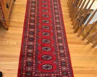 62. Hand Knotted Red Wool Runner (2'7" x 10'2")