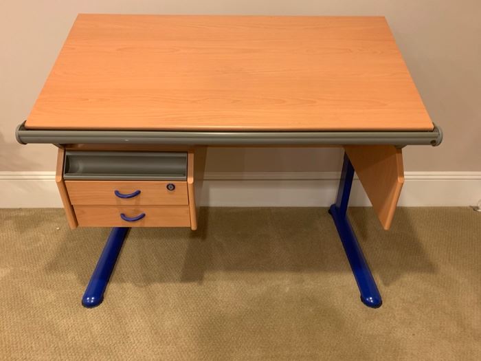 107. Drafting Table w/ Adjustable Metal Base (46" x 25" x 31")