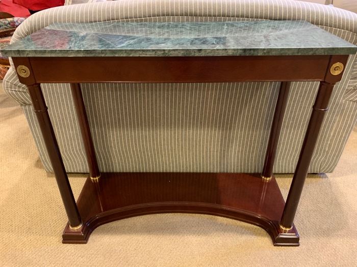110. Marble Top Console Table (35" x 14" x 30")