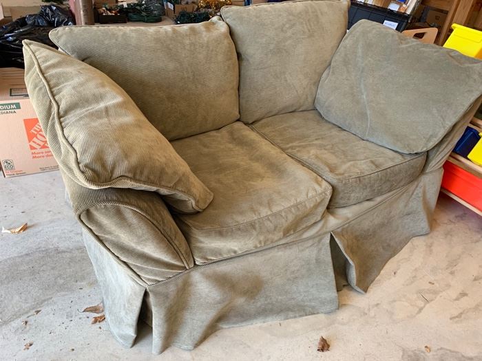 130. Mitchell Gold for Restoration Hardware Loveseat (65" x 38" x 33")