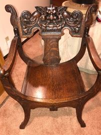 Figural carved chair 
