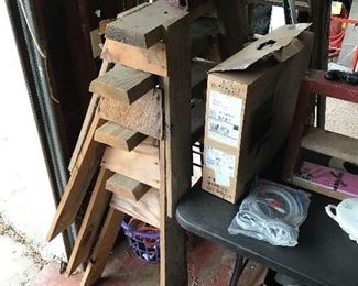 For wooden sawhorses one with Vice attached