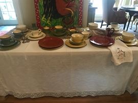 Vietri Italian Dinnerware in Cucina Fresca pattern and Paprika pattern