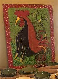 Early work of John Sperry (signed) of a Rooster on tin