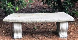 Concrete garden bench