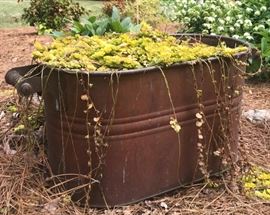 Copper planter tub