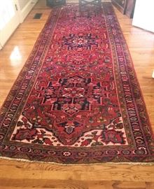 Long, handwoven, 1960s Heriz hall runner approx 12x4