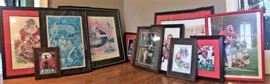 Some of the framed and mostly signed UGA related art