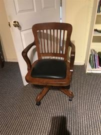 Vintage wooden desk chair