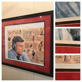 "The Voice" Signed by artist Noah Stokes and autographed by Larry Munson