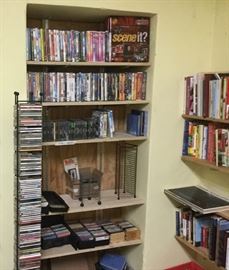 DVDS AND CDS AND CASSETTES 