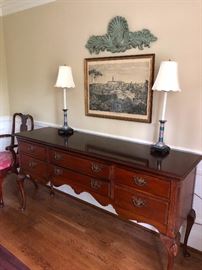 Davis Cabinet company cherry wood sideboard
