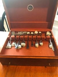 Reed & Barton stainless flatware with Naken's tarnish proof case