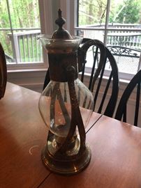 silver and crystal Turkish tea server -- cool!