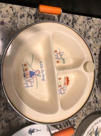 vintage porcelain children's serving ware