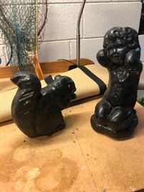 These are made of iron and weigh a ton.