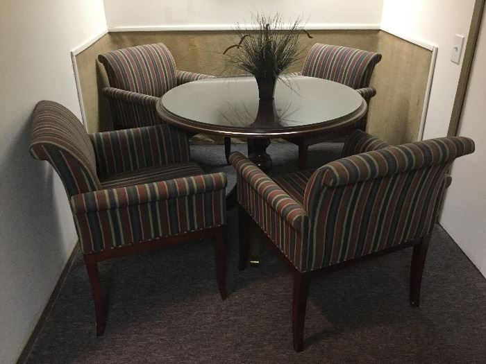 42” round conference table and 4 chairs