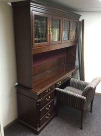 OFS Office Desk with Bookcase and Chair