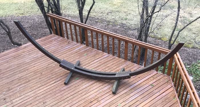 13 Foot Wood Hammock Stand; Hammock available and in excellent condition; not pictured