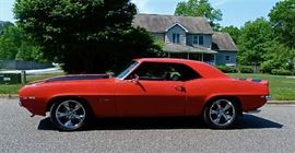 69 Camaro resto mod 468 ci big block 700r4 trans , 3” exhaust approximately 550 to 600 horse power 