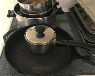 Large cast iron pan