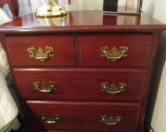 Several Cresent End Table -   Cherry... Polish/Clean/Looks Brand New....