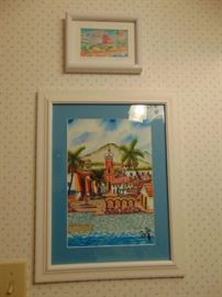 Watercolor, framed art