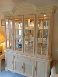 Beautiful china cabinet with beveled glass.