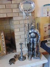 Fireplace utensils (armored knight)
